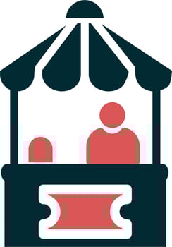 Ticket Office Vector Icon