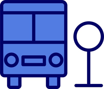Bus Station Vector Icon
