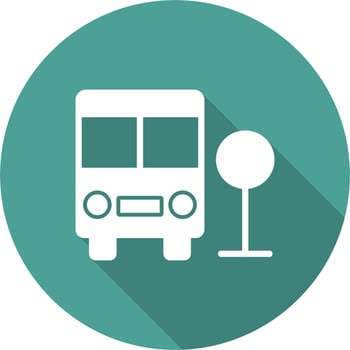 Bus Station Vector Icon