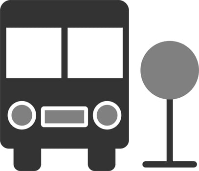 Bus Station Vector Icon