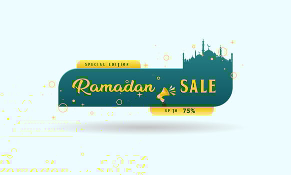 Ramadan sale social media  banner discount template design for business promotion vector