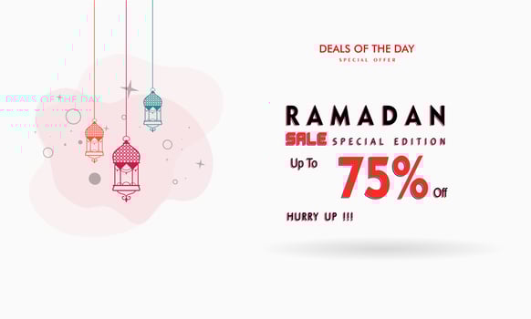 Ramadan sale social media  banner discount template design for business promotion vector