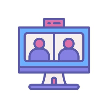 video conference icon for your website design, logo, mobile design, and presentation. vector