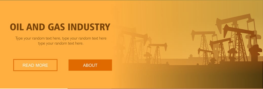Oil amd gas industry website background, oil industry website header, industry and factory background vector