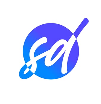 SD company name initila letters monogram with round shape. vector