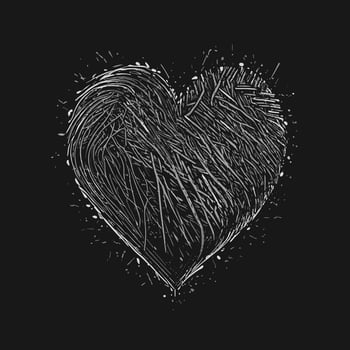 Heart Hand drawn heart icon sign - Brush drawing calligraphy heart black heart symbol - Heart cartoon vector illustration