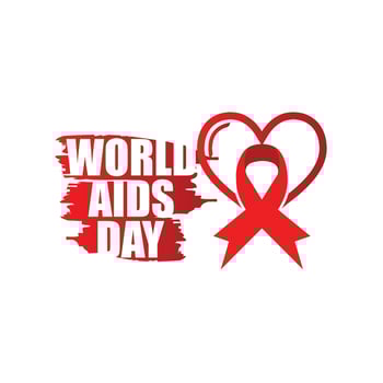 World AIDS day logo.world AIDS day vector logo for web design
