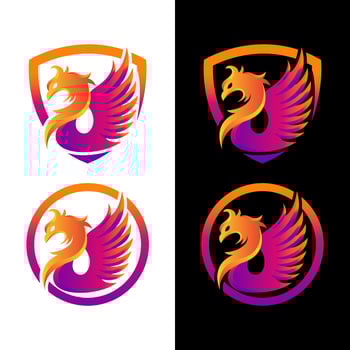 Modern Flaming Phoenix Logo Symbol,Phoenix logo design template. Vector Illustration.EPS 10