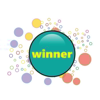 Banner Winner. Poster, speech bubble and sticker concept geometric style with text Winner vector