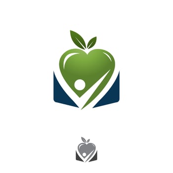 people logo with love illustration, family icon, heart and human symbol, charity icon vector