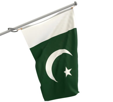 Pakistan day flag waving white isolated government politic patriotism national freedom country moon star green muslim isalam religion culture 23 march independence monument event holiday.3d render png