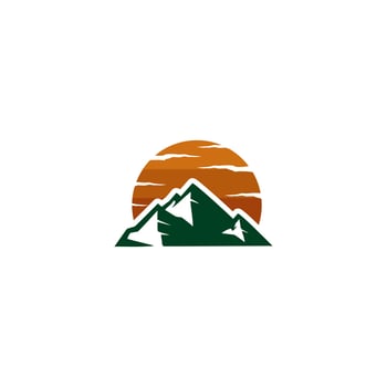 mountain logo design, mountain view logo vector