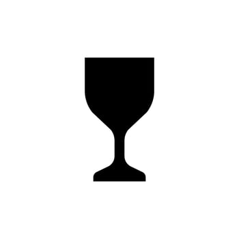 Wineglass icon. Trophy symbol. Flat Vector Illustration