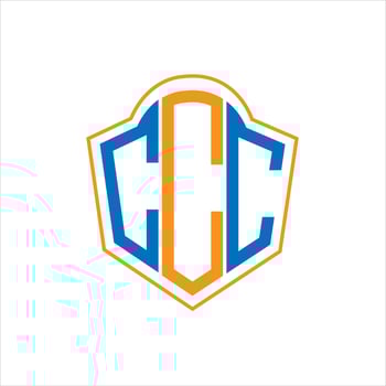 CCC abstract monogram shield logo design on white background. CCC creative initials letter logo. vector
