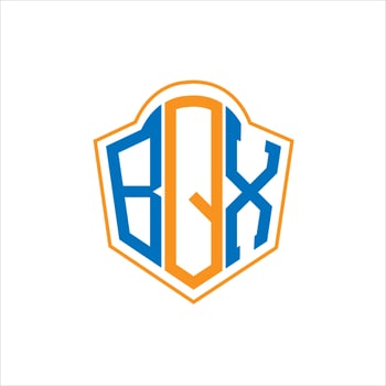 BQX abstract monogram shield logo design on white background. BQX creative initials letter logo. vector
