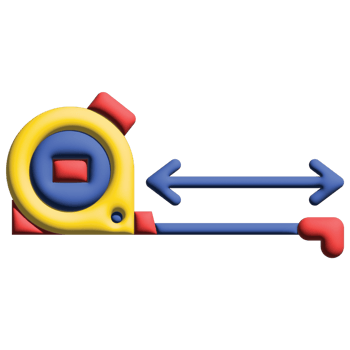 3D illustration measuring tape o png