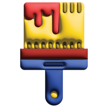 3D illustration brush png