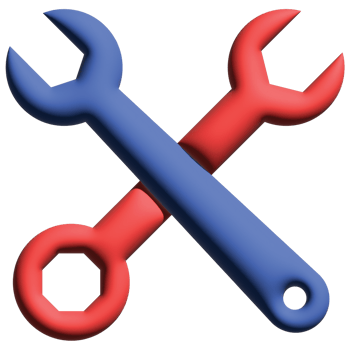 3D illustration wrench png