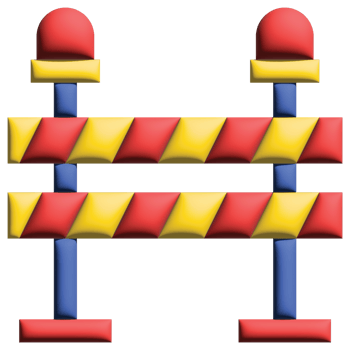 3D illustration traffic barrier png