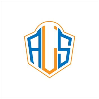ALS abstract monogram shield logo design on white background. ALS creative initials letter logo. vector