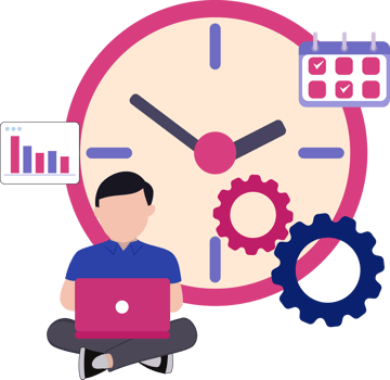 busy employees with busy scheludes. finish work targets on time. man busy work schedule png