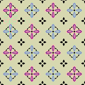 Seamlessly repeatable abstract pattern. Majestic background. Editable vector for Textile