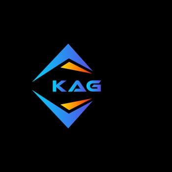KAG abstract technology logo design on Black background. KAG creative initials letter logo concept. vector