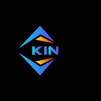 KIN abstract technology logo design on Black background. KIN creative initials letter logo concept. vector