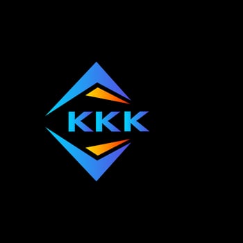 KKK abstract technology logo design on Black background. KKK creative initials letter logo concept. vector