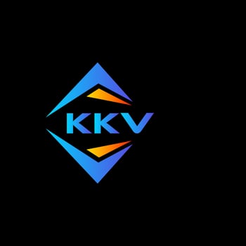 KKV abstract technology logo design on Black background. KKV creative initials letter logo concept. vector