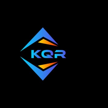 KQR abstract technology logo design on Black background. KQR creative initials letter logo concept. vector