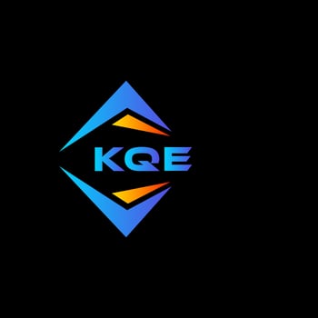 KQE abstract technology logo design on Black background. KQE creative initials letter logo concept. vector