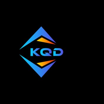 KQD abstract technology logo design on Black background. KQD creative initials letter logo concept. vector