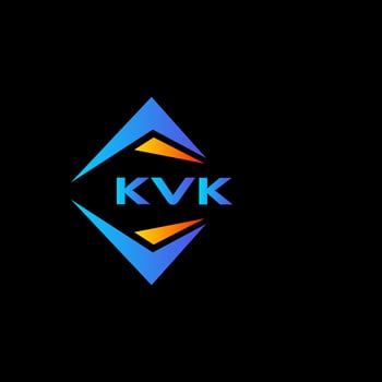 KVK abstract technology logo design on Black background. KVK creative initials letter logo concept. vector