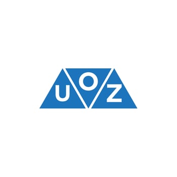 OUZ abstract initial logo design on white background. OUZ creative initials letter logo concept. vector