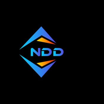 NDD abstract technology logo design on Black background. NDD creative initials letter logo concept. vector