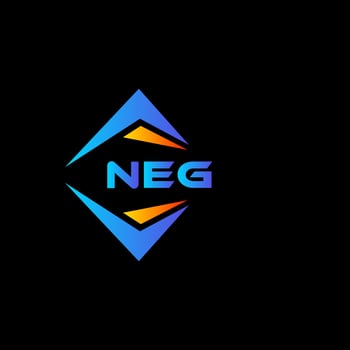 NEG abstract technology logo design on Black background. NEG creative initials letter logo concept. vector