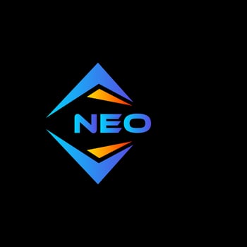 WebNEO abstract technology logo design on Black background. NEO creative initials letter logo concept. vector