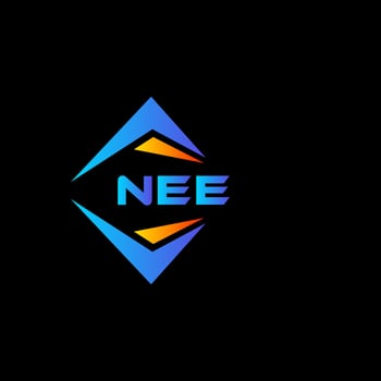 NEE abstract technology logo design on Black background. NEE creative initials letter logo concept. vector