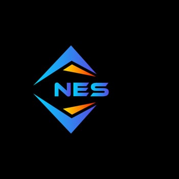 NES abstract technology logo design on Black background. NES creative initials letter logo concept.NES abstract technology logo design on Black background. NES creative initials letter logo concept. vector