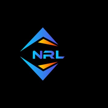 NRL abstract technology logo design on Black background. NRL creative initials letter logo concept. vector