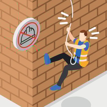 Safety Precaution Isometric Concept vector