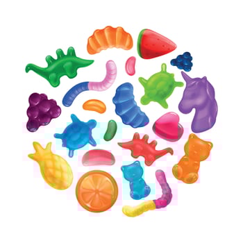 Jelly Candies Round Composition vector