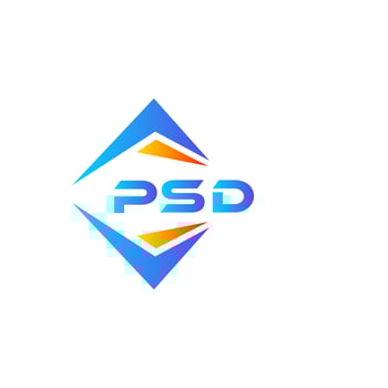 PSD abstract technology logo design on white background. PSD creative initials letter logo concept. vector