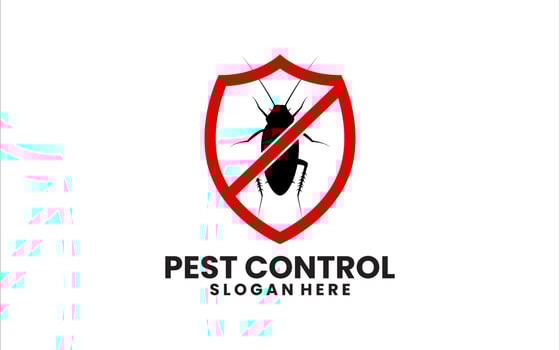 Pest control service logo design vector illustration