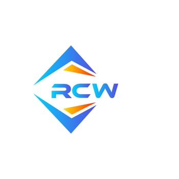 RCW abstract technology logo design on white background. RCW creative initials letter logo concept. vector