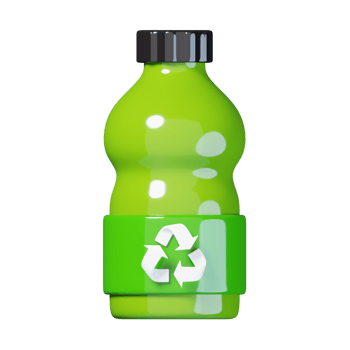 Recycle plastic bottle isolated. ecology and environment icon concept. 3D render illustration png