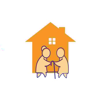 Abstract real estate agent logo icon vector design, Rent, sale of real estate vector logo, House cleaning, home security, Vector man and house logo concept, Famly home design vector image