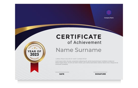 Simple Professional Certificate Template vector