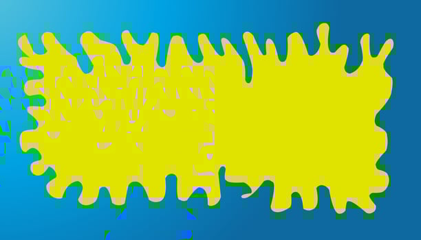 Yellow color illustration background with blue liquid vector